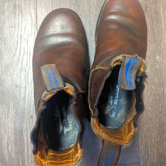 Vintage BLUNDSTONE Brown Chelsea Ankle Boots- size AU 4 - Picture 6 of 6